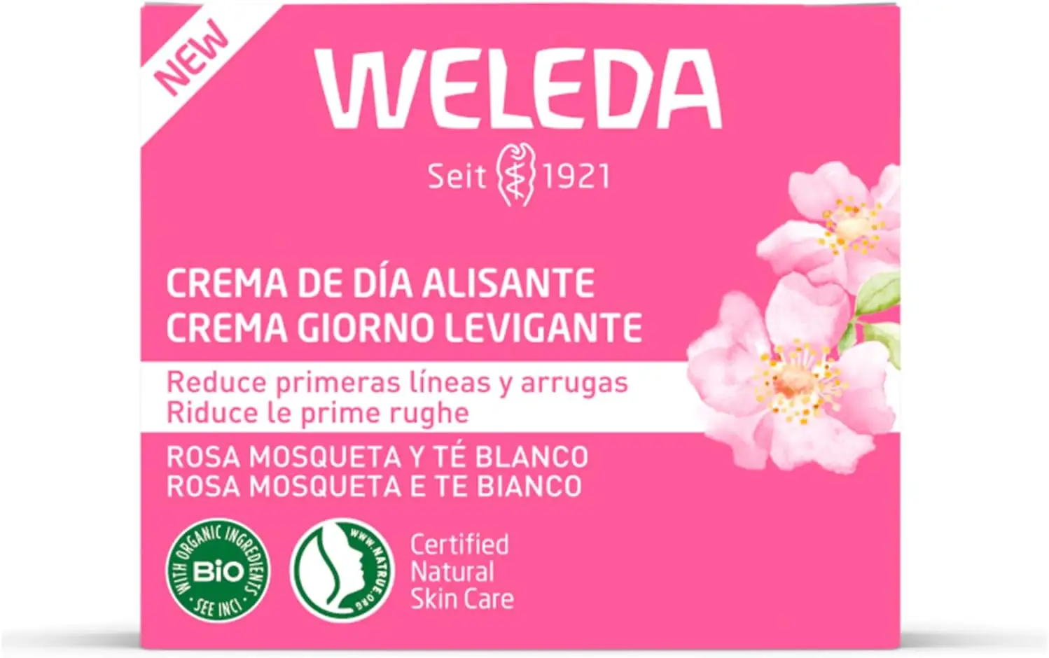 Crema de Día Alisante de Rosa Mosqueta y Té Blanco, Weleda, 40ml 2 Crema de Día Alisante de Rosa Mosqueta y Té Blanco, Weleda, 40ml - Imagen 2