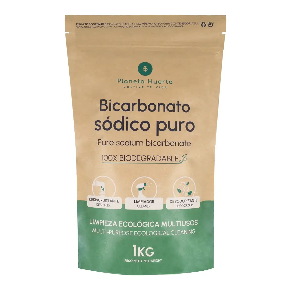Bicarbonato sódico Planeta Huerto 1 Kg 1 Bicarbonato sódico Planeta Huerto 1 Kg