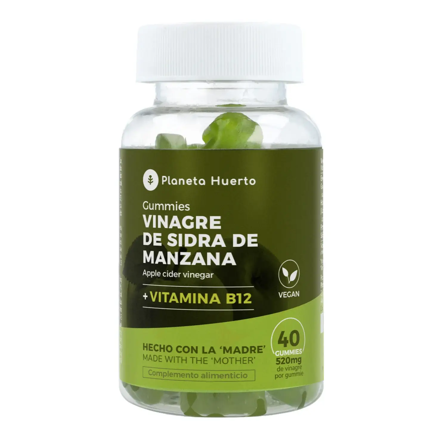 Gummies de Vinagre de Manzana sin filtrar Planeta Huerto 40 gominolas 1 Gummies de Vinagre de Manzana sin filtrar Planeta Huerto 40 gominolas