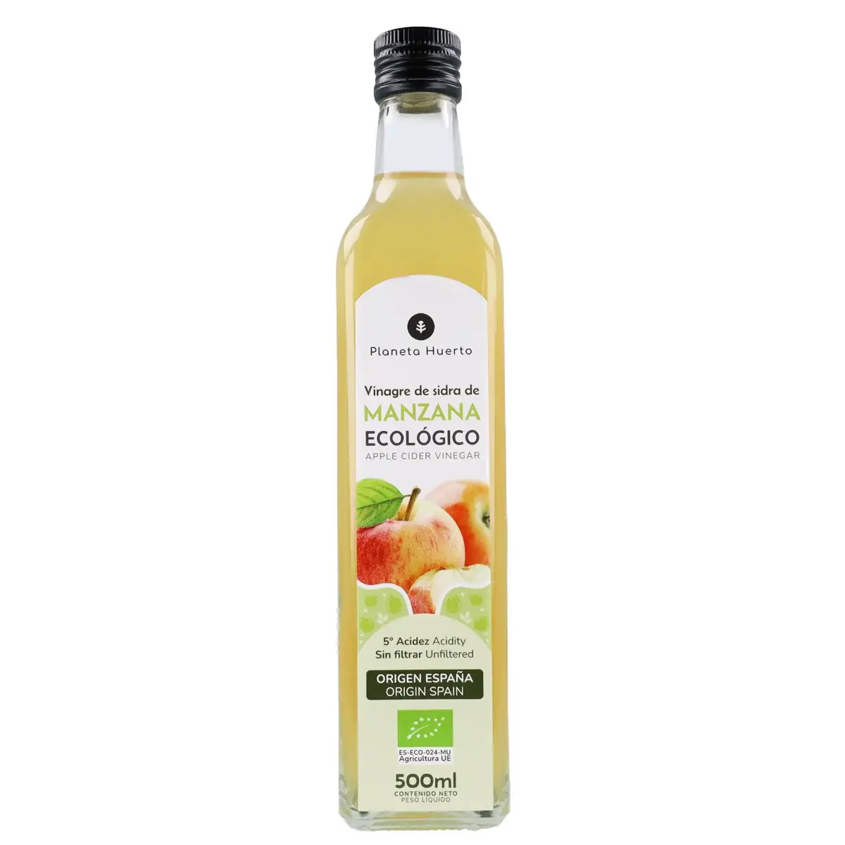 Vinagre de sidra de manzana sin filtrar ECO Planeta Huerto 500 ml 1 Vinagre de sidra de manzana sin filtrar ECO Planeta Huerto 500 ml