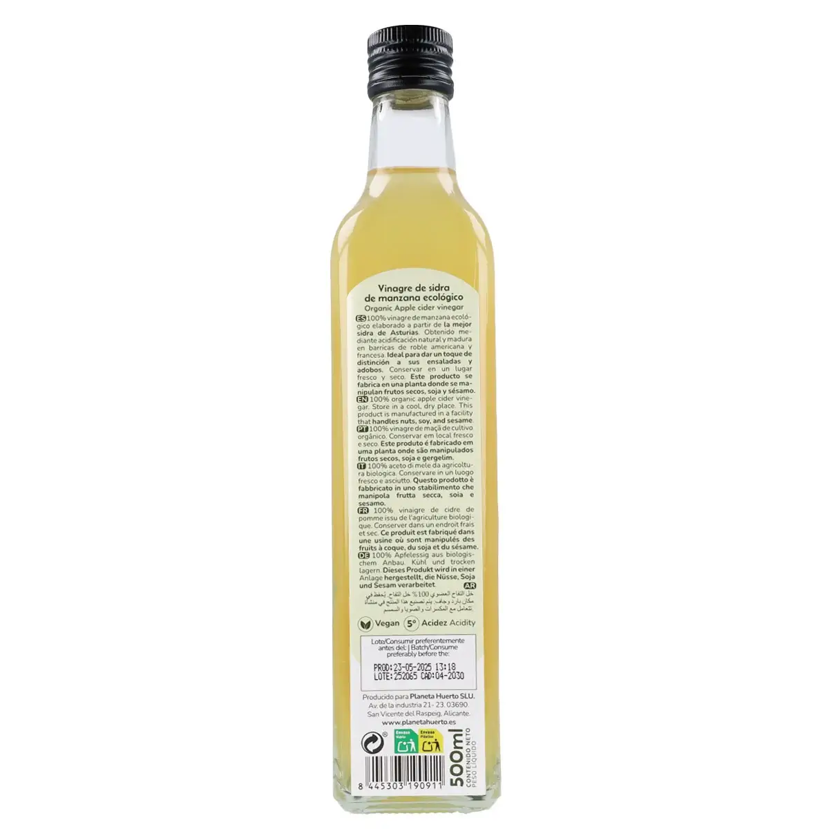 Vinagre de sidra de manzana sin filtrar ECO Planeta Huerto 500 ml 2 Vinagre de sidra de manzana sin filtrar ECO Planeta Huerto 500 ml - Imagen 2