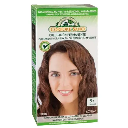 Tinte permanente nº5.7 chocolate Corpore Sano 140 ml 1 Tinte permanente nº5.7 chocolate Corpore Sano 140 ml