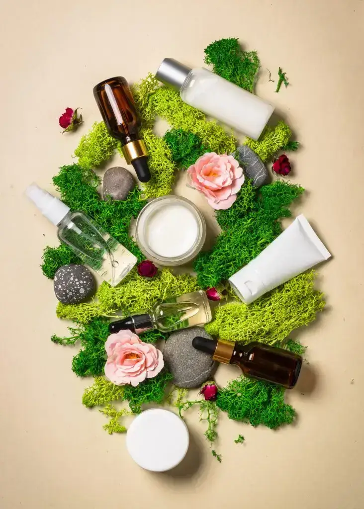 natural cosmetic products with plants flowers and 2025 02 14 05 04 28 utc